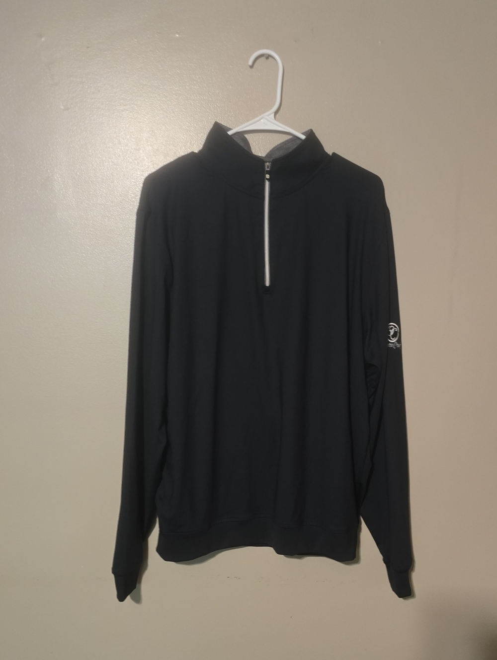 FootJoy FJ Men’s Nylon Stretch L/S 1/4 Zip Pullover Golf Jacket Black Size Large